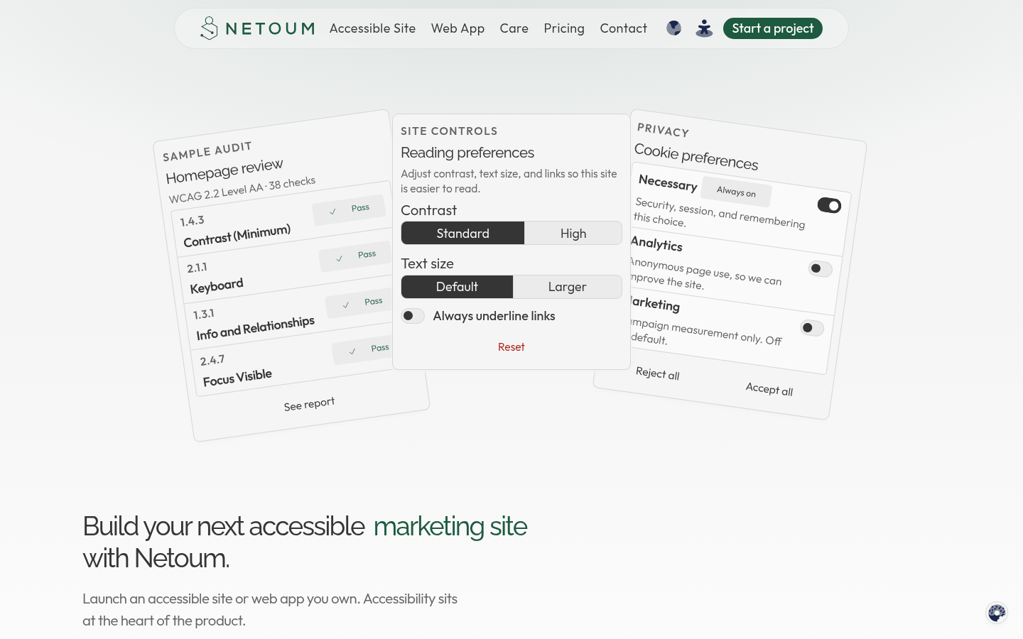 Netoum homepage